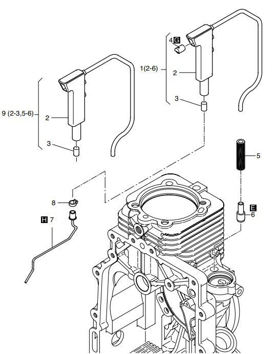 Hatz 1B20 Crankcase breathing system