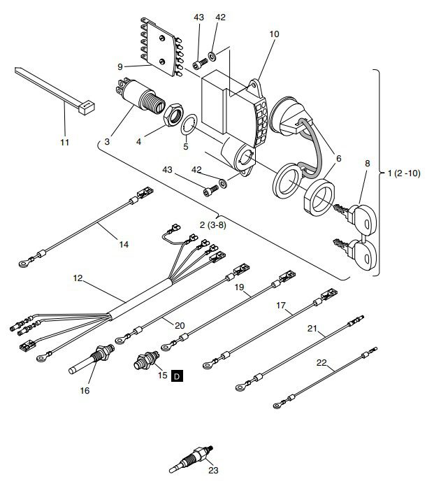 Hatz 1B20 Electric equipment, wirings