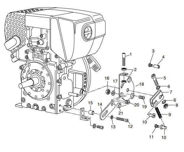 Hatz 1B20 Speed control for bowdencable