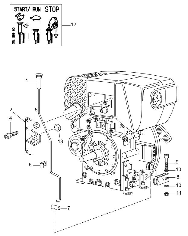Hatz 1B20 Speed control