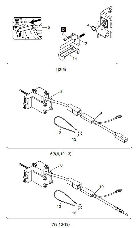 Hatz 1B20 Engine stop device