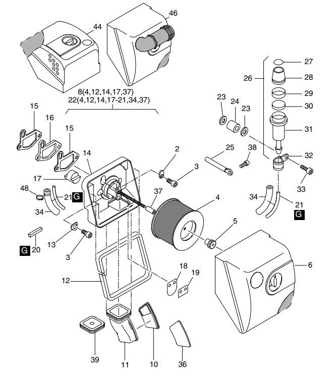 Hatz 1B30 Air filter