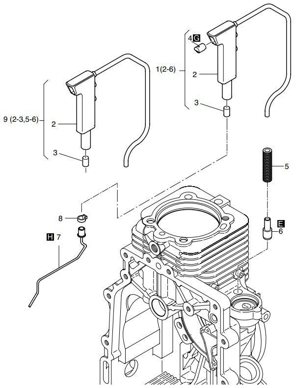 Hatz 1B30 Crankcase breathing system