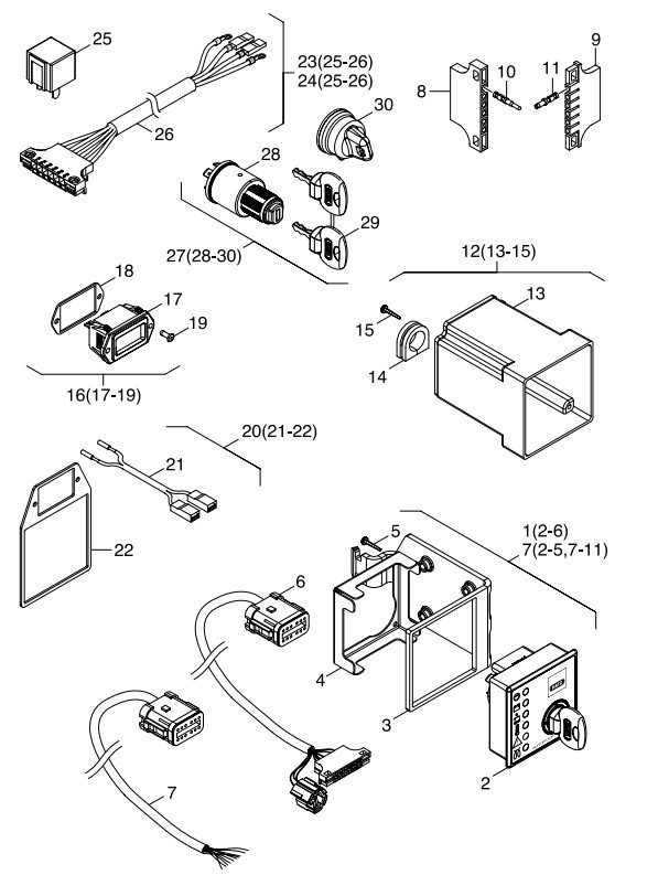 Hatz 1B30 Electric equipment, wirings