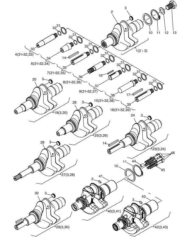 Hatz 1B30 Crankshaft