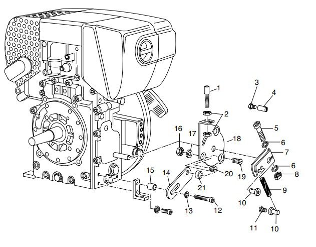Hatz 1B30 Speed control for bowdencable