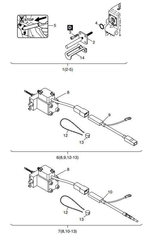 Hatz 1B30 Engine stop device