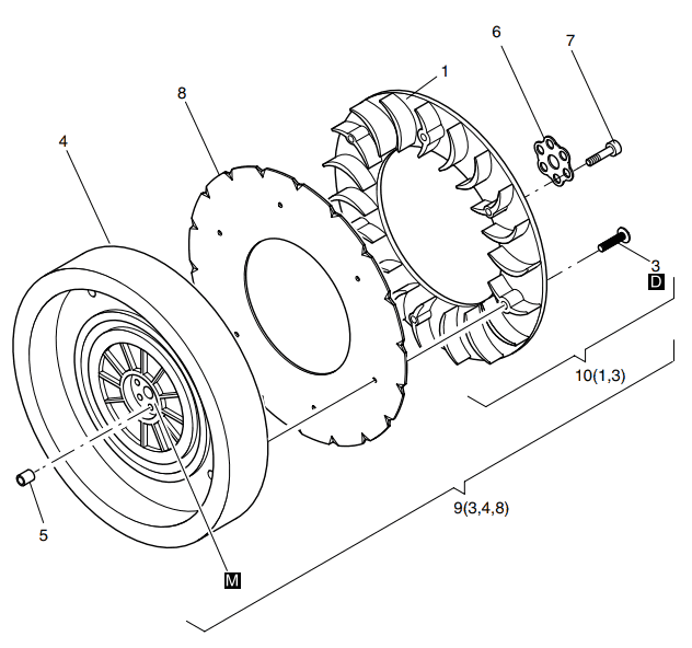Hatz 1B40 Blower, flywheel