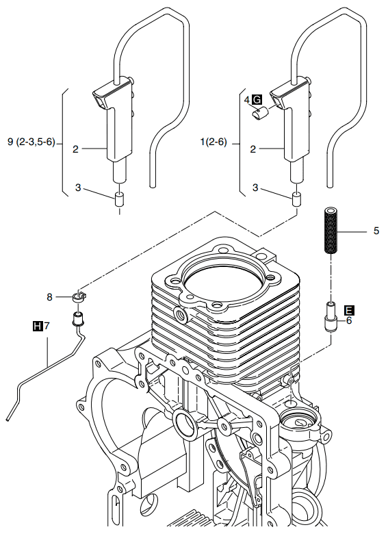 Hatz 1B40 Crankcase breathing system
