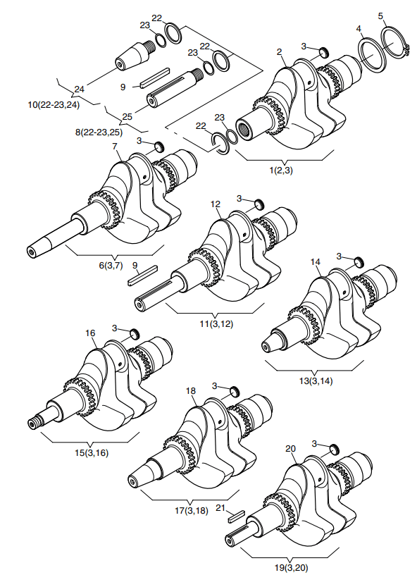 Hatz 1B40 Crankshaft