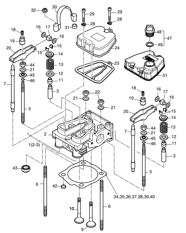 Hatz 1B40 Cylinder head