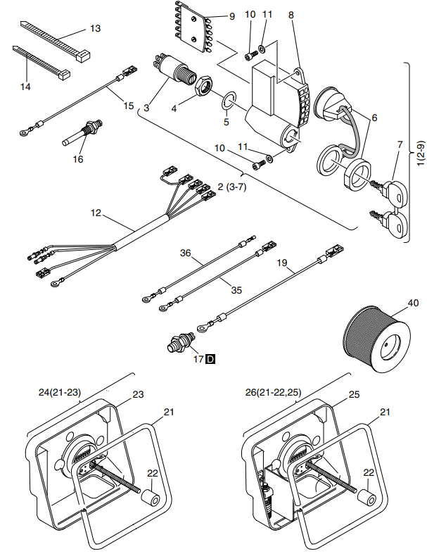 Hatz 1B50 Electric equipment, wirings