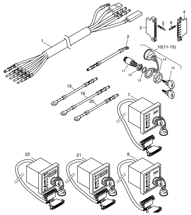 Hatz 1B40 Electric equipment, wirings