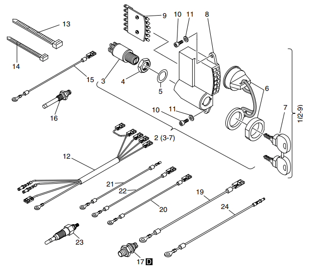Hatz 1B40 Electric equipment, wirings