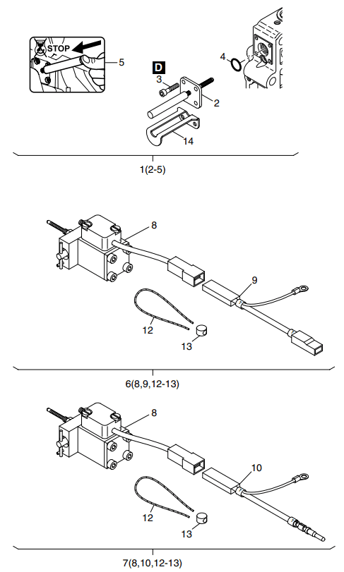 Hatz 1B40 Engine stop device