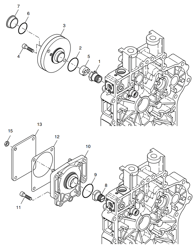 Hatz 1B40 Mount. parts hydr. pump