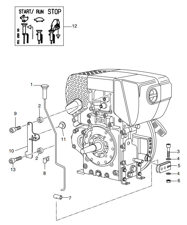 Hatz 1B40 Speed control